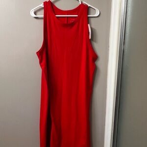 Elegant Red Sleeveless Dress